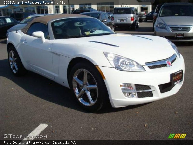 Polar White / Tan 2008 Saturn Sky Roadster