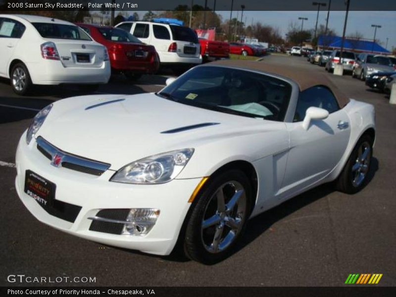 Polar White / Tan 2008 Saturn Sky Roadster