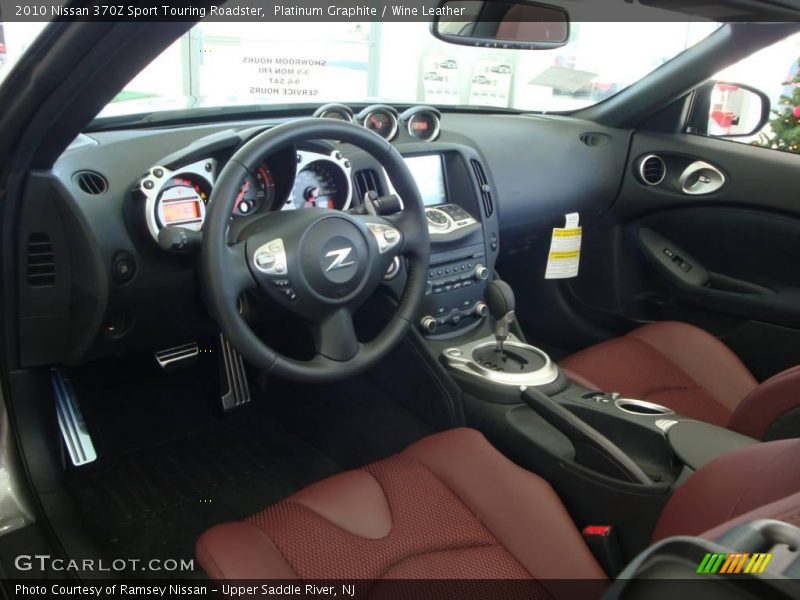  2010 370Z Sport Touring Roadster Wine Leather Interior