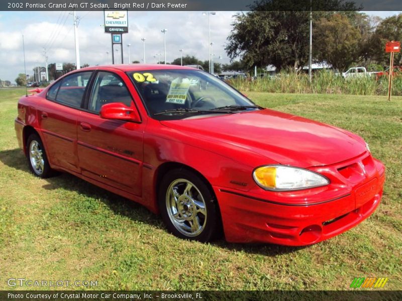 Bright Red / Dark Pewter 2002 Pontiac Grand Am GT Sedan