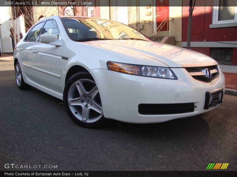 White Diamond Pearl / Camel 2005 Acura TL 3.2