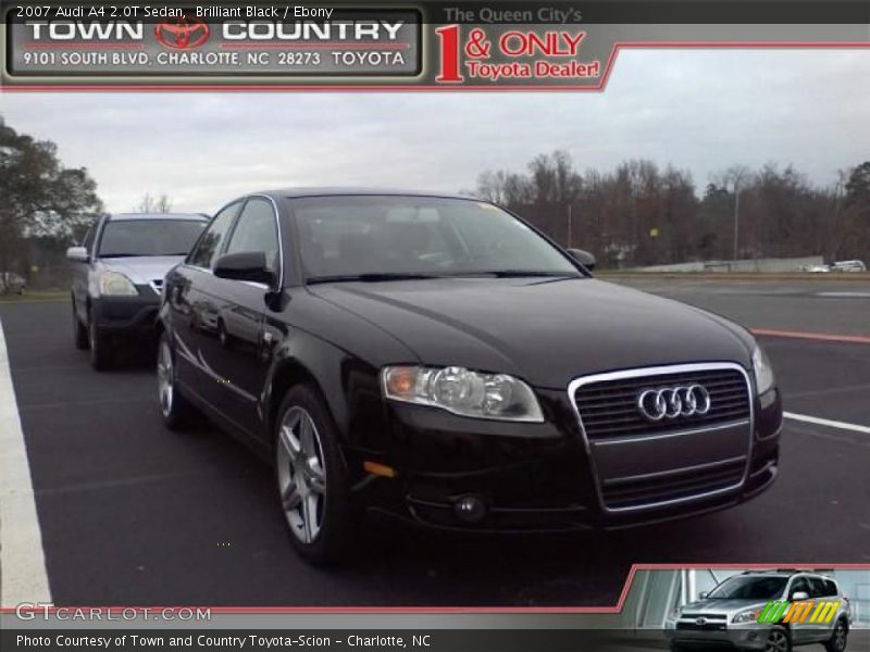 Brilliant Black / Ebony 2007 Audi A4 2.0T Sedan