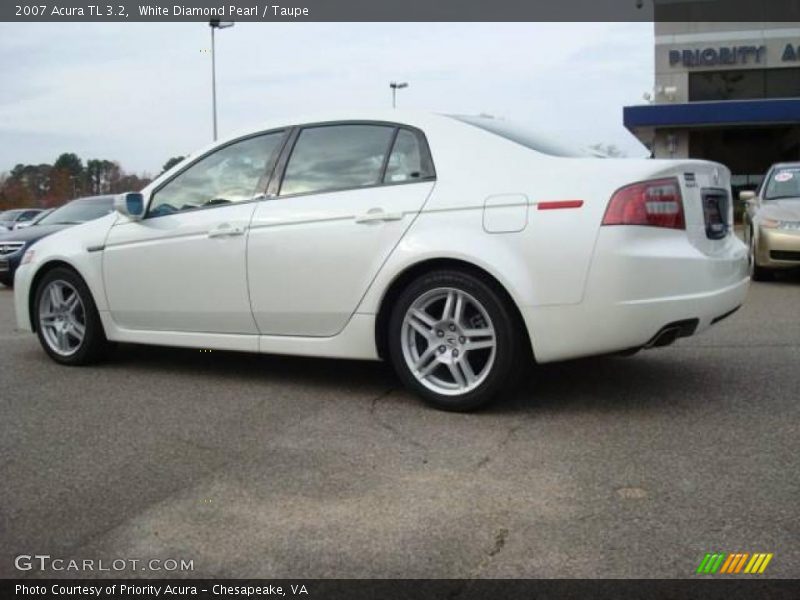 White Diamond Pearl / Taupe 2007 Acura TL 3.2