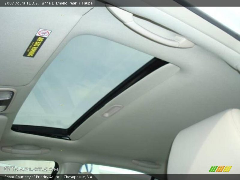 White Diamond Pearl / Taupe 2007 Acura TL 3.2