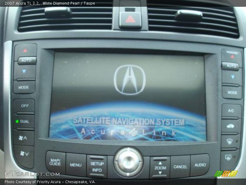 White Diamond Pearl / Taupe 2007 Acura TL 3.2