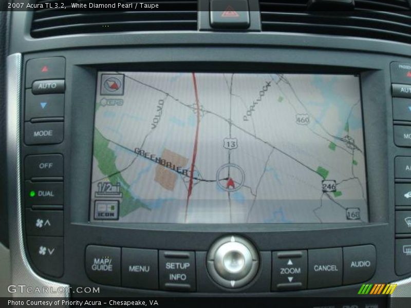 White Diamond Pearl / Taupe 2007 Acura TL 3.2