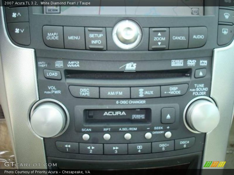White Diamond Pearl / Taupe 2007 Acura TL 3.2
