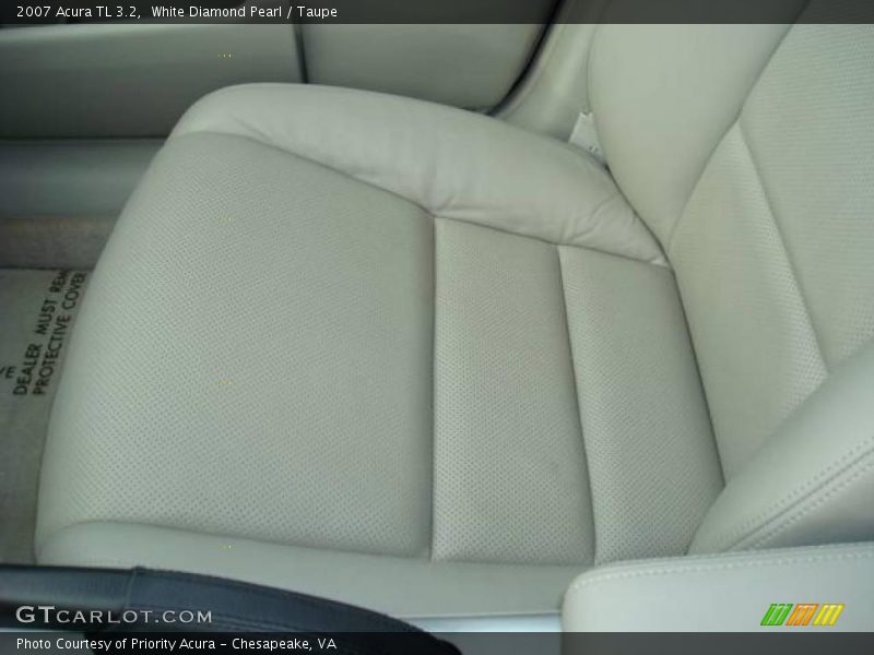 White Diamond Pearl / Taupe 2007 Acura TL 3.2