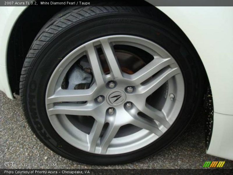 White Diamond Pearl / Taupe 2007 Acura TL 3.2
