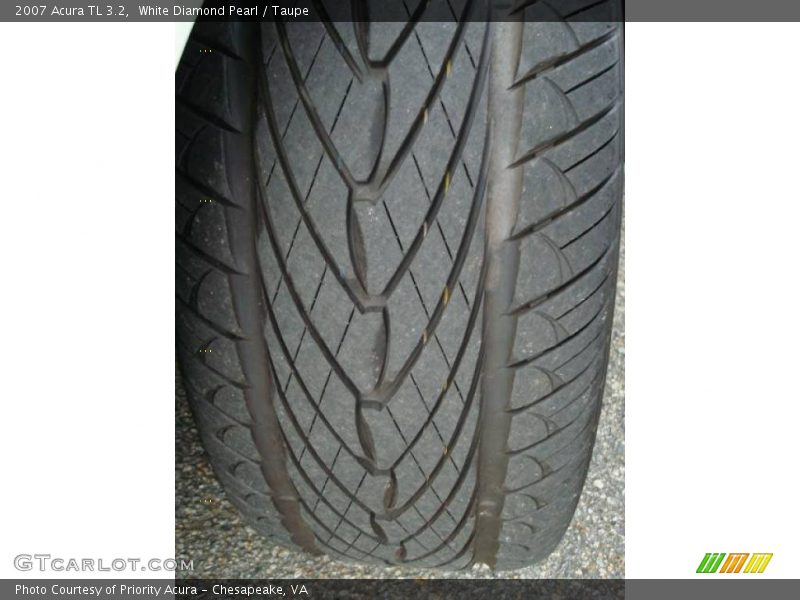 White Diamond Pearl / Taupe 2007 Acura TL 3.2