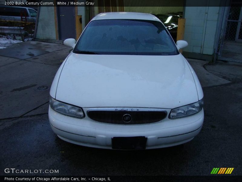 White / Medium Gray 2002 Buick Century Custom