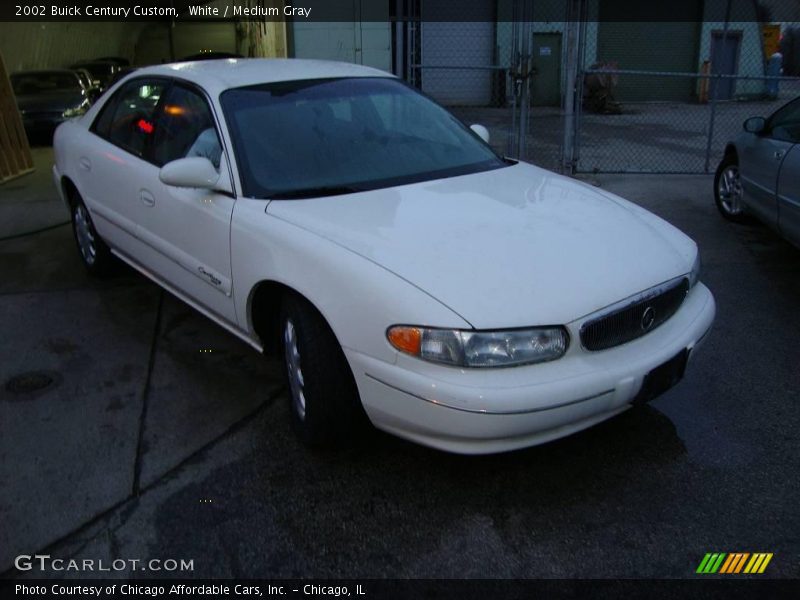 White / Medium Gray 2002 Buick Century Custom