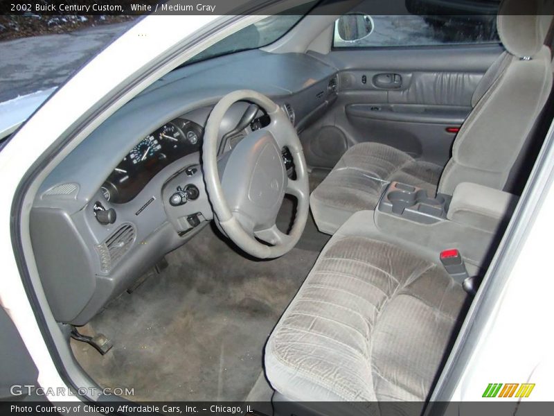 White / Medium Gray 2002 Buick Century Custom