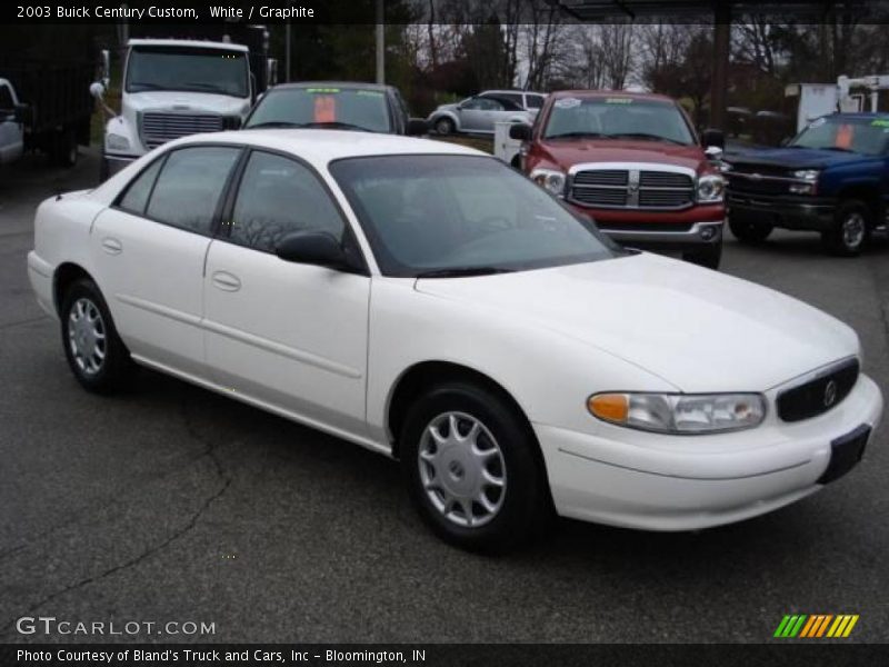 White / Graphite 2003 Buick Century Custom