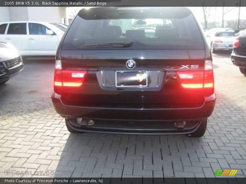 Black Sapphire Metallic / Sand Beige 2005 BMW X5 3.0i