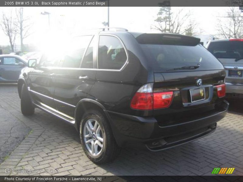 Black Sapphire Metallic / Sand Beige 2005 BMW X5 3.0i
