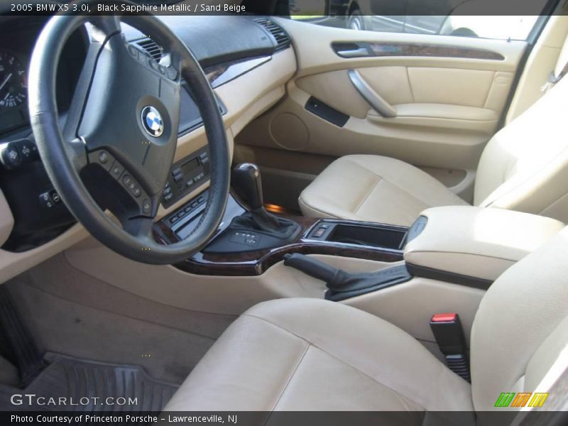 Black Sapphire Metallic / Sand Beige 2005 BMW X5 3.0i