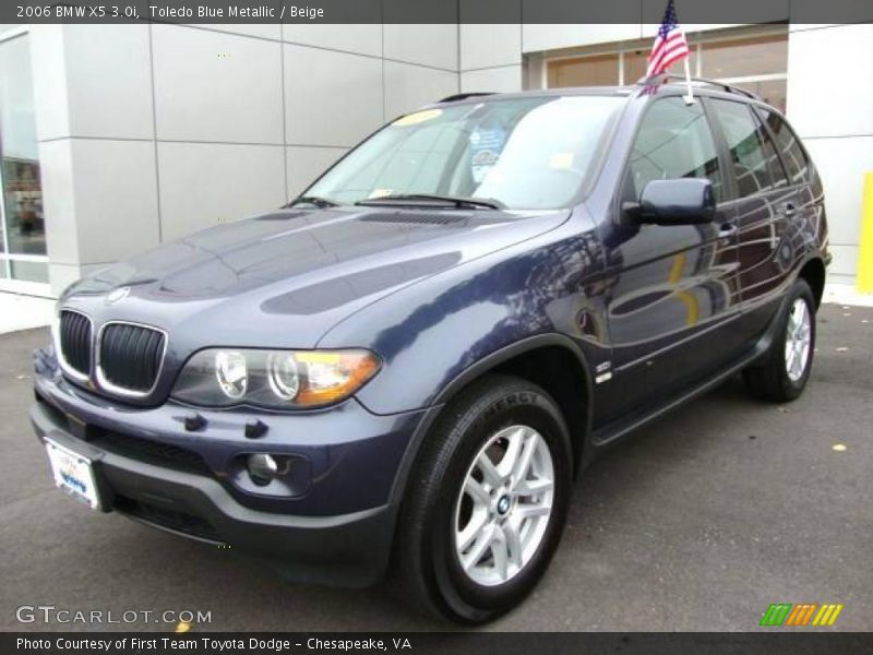 Toledo Blue Metallic / Beige 2006 BMW X5 3.0i