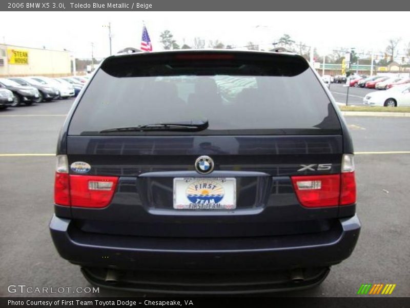 Toledo Blue Metallic / Beige 2006 BMW X5 3.0i