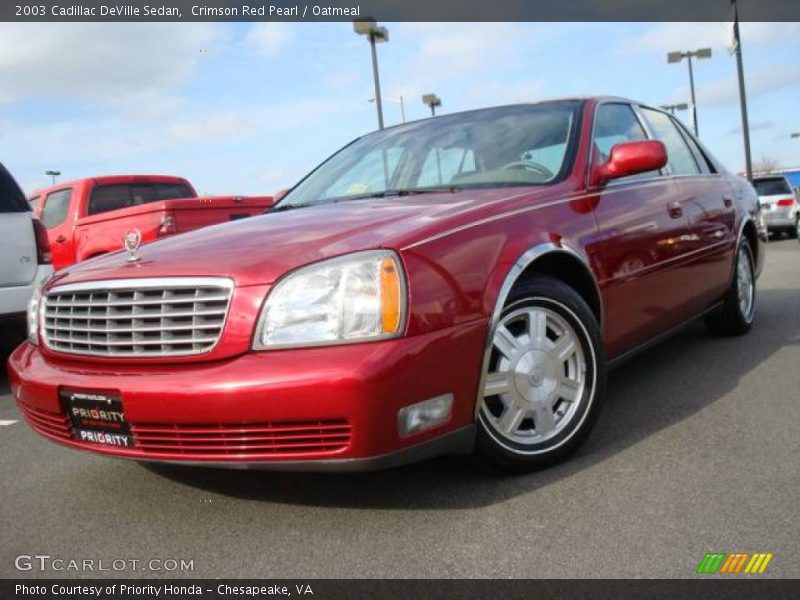 Crimson Red Pearl / Oatmeal 2003 Cadillac DeVille Sedan