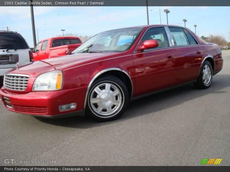 Crimson Red Pearl / Oatmeal 2003 Cadillac DeVille Sedan