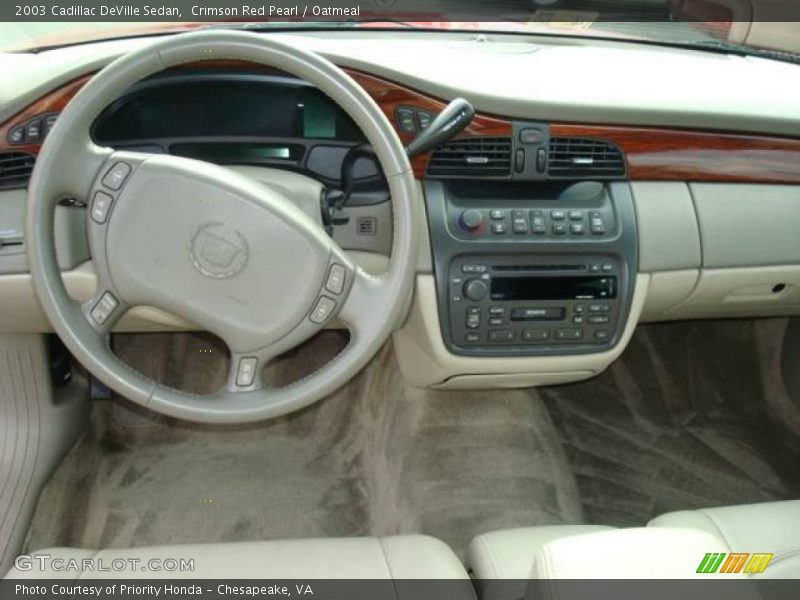 Crimson Red Pearl / Oatmeal 2003 Cadillac DeVille Sedan