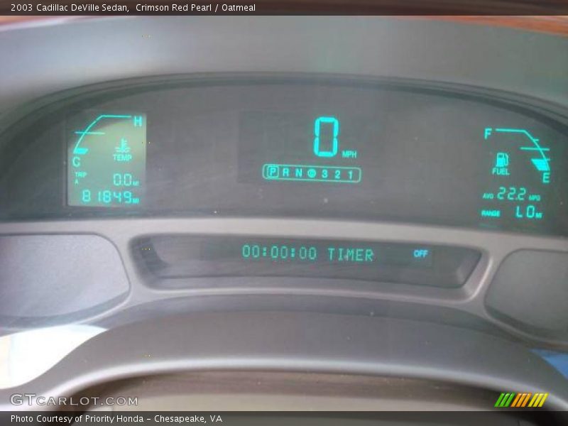 Crimson Red Pearl / Oatmeal 2003 Cadillac DeVille Sedan