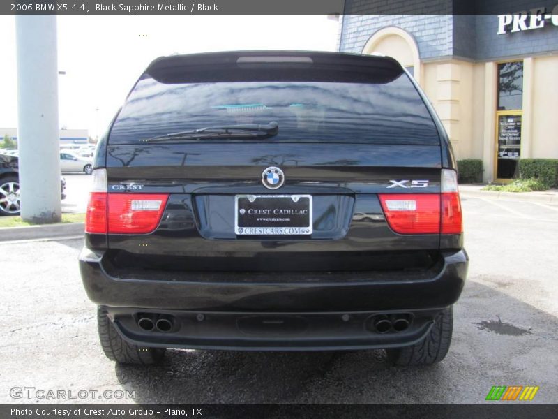 Black Sapphire Metallic / Black 2006 BMW X5 4.4i