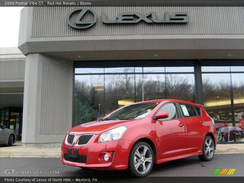 Red Hot Metallic / Ebony 2009 Pontiac Vibe GT