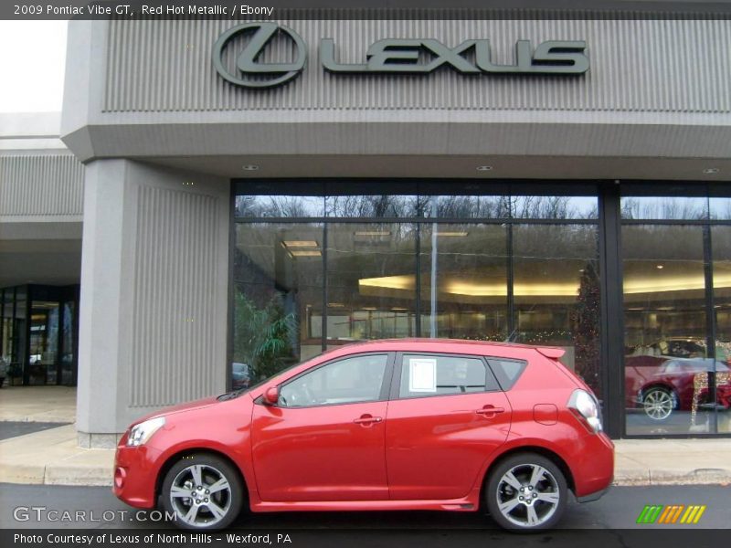 Red Hot Metallic / Ebony 2009 Pontiac Vibe GT