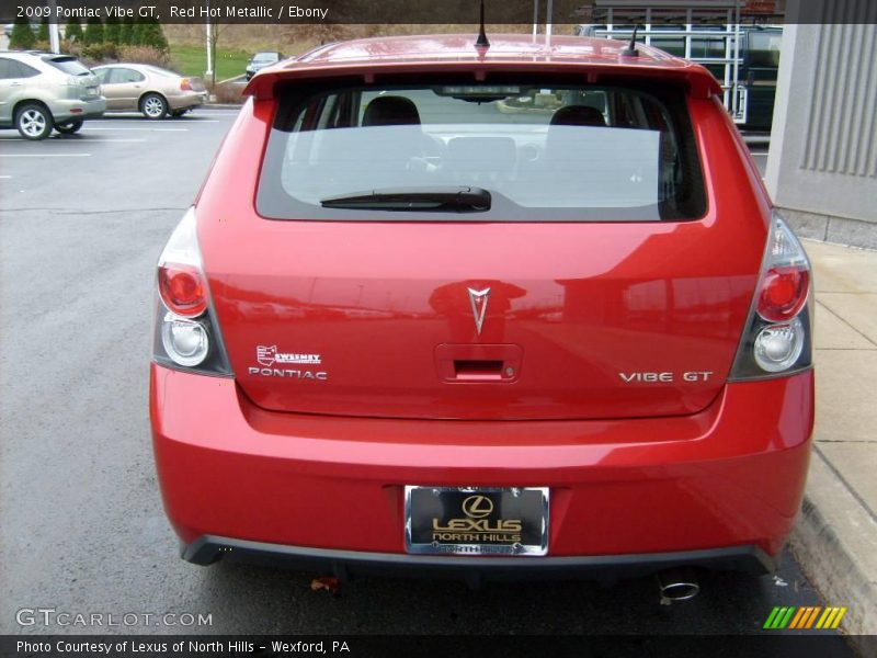 Red Hot Metallic / Ebony 2009 Pontiac Vibe GT