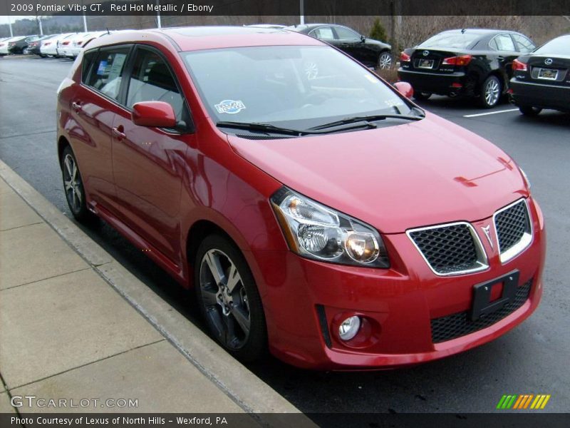Red Hot Metallic / Ebony 2009 Pontiac Vibe GT