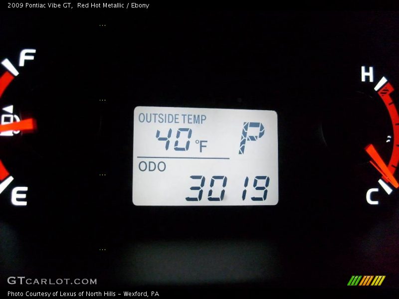 Red Hot Metallic / Ebony 2009 Pontiac Vibe GT