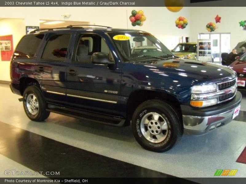 Indigo Blue Metallic / Gray/Dark Charcoal 2003 Chevrolet Tahoe LS 4x4