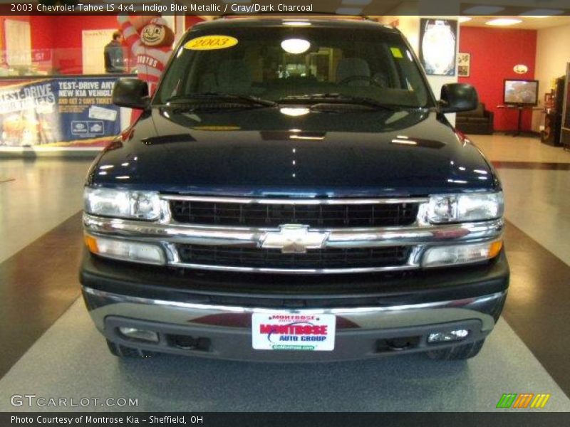Indigo Blue Metallic / Gray/Dark Charcoal 2003 Chevrolet Tahoe LS 4x4