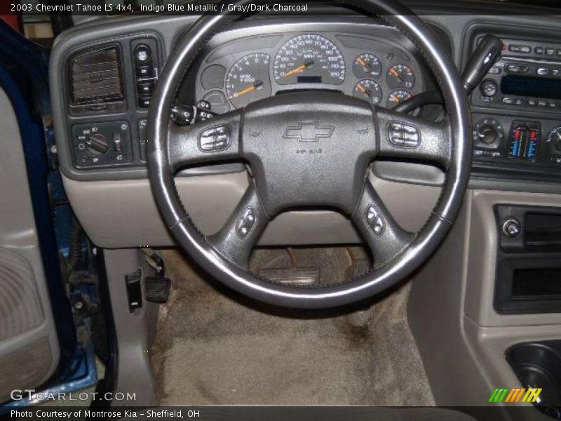 Indigo Blue Metallic / Gray/Dark Charcoal 2003 Chevrolet Tahoe LS 4x4