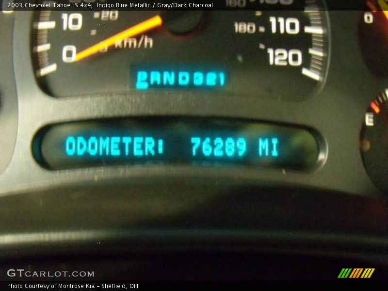 Indigo Blue Metallic / Gray/Dark Charcoal 2003 Chevrolet Tahoe LS 4x4