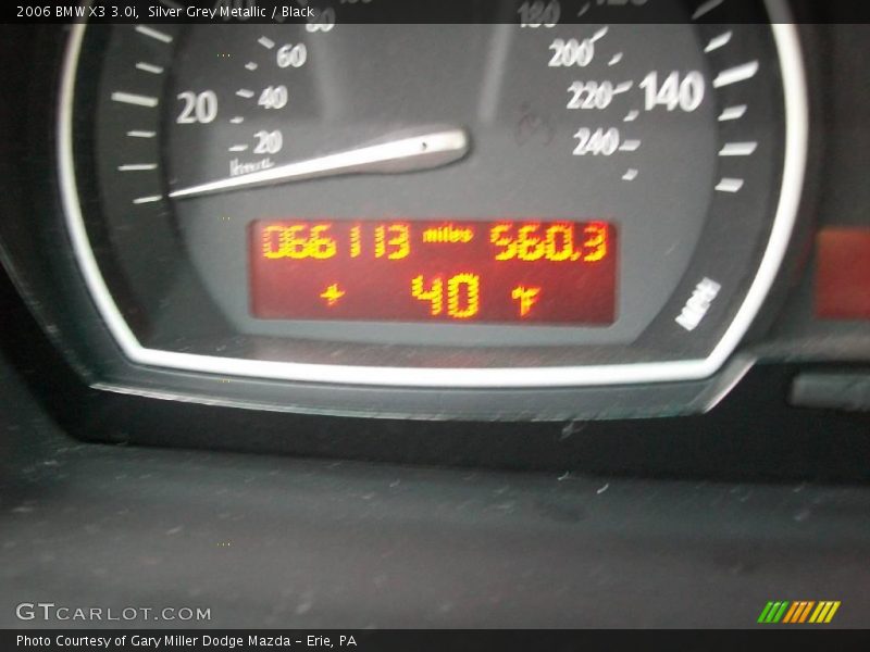 Silver Grey Metallic / Black 2006 BMW X3 3.0i