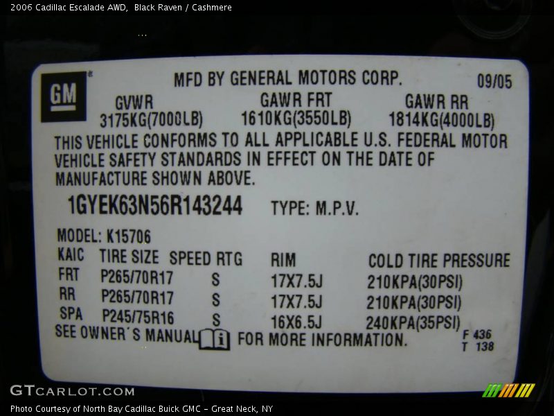 Black Raven / Cashmere 2006 Cadillac Escalade AWD