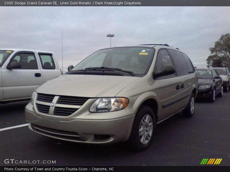 Linen Gold Metallic / Dark Khaki/Light Graystone 2005 Dodge Grand Caravan SE
