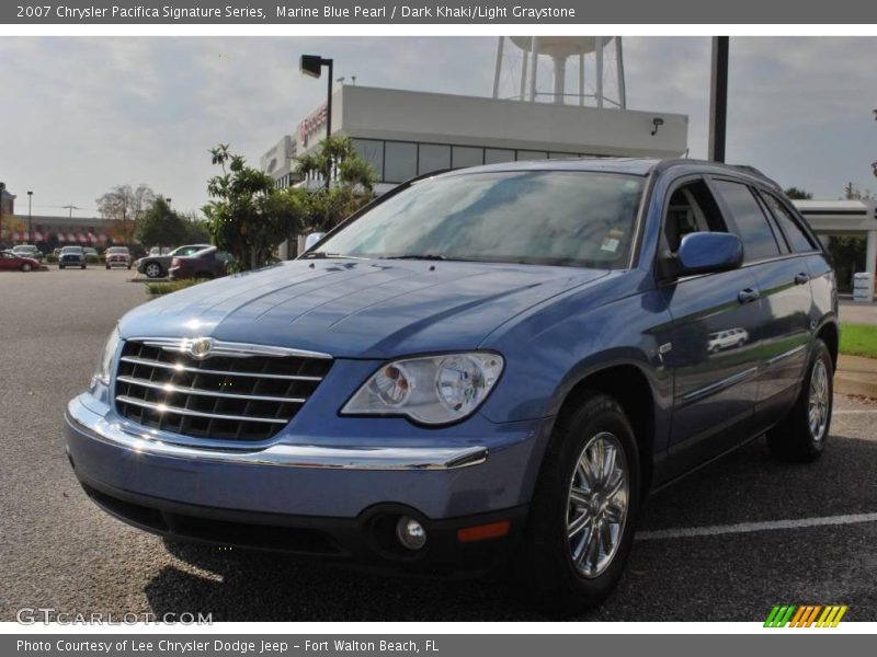 Marine Blue Pearl / Dark Khaki/Light Graystone 2007 Chrysler Pacifica Signature Series