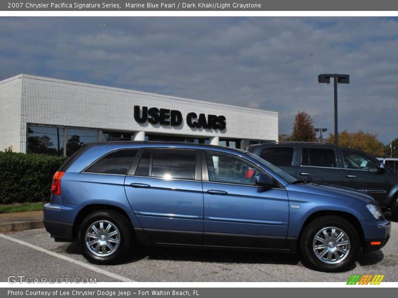 Marine Blue Pearl / Dark Khaki/Light Graystone 2007 Chrysler Pacifica Signature Series