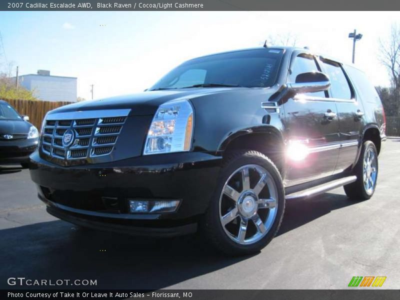 Black Raven / Cocoa/Light Cashmere 2007 Cadillac Escalade AWD