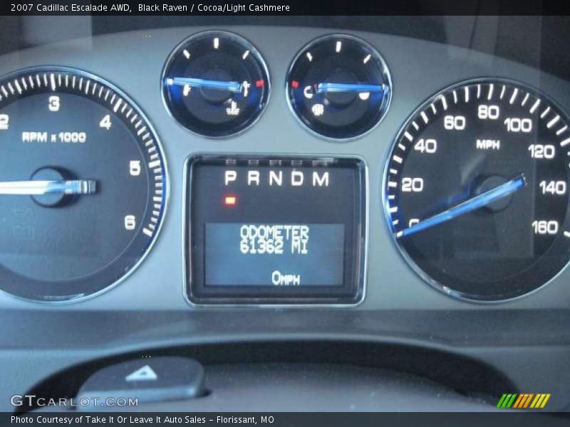 Black Raven / Cocoa/Light Cashmere 2007 Cadillac Escalade AWD