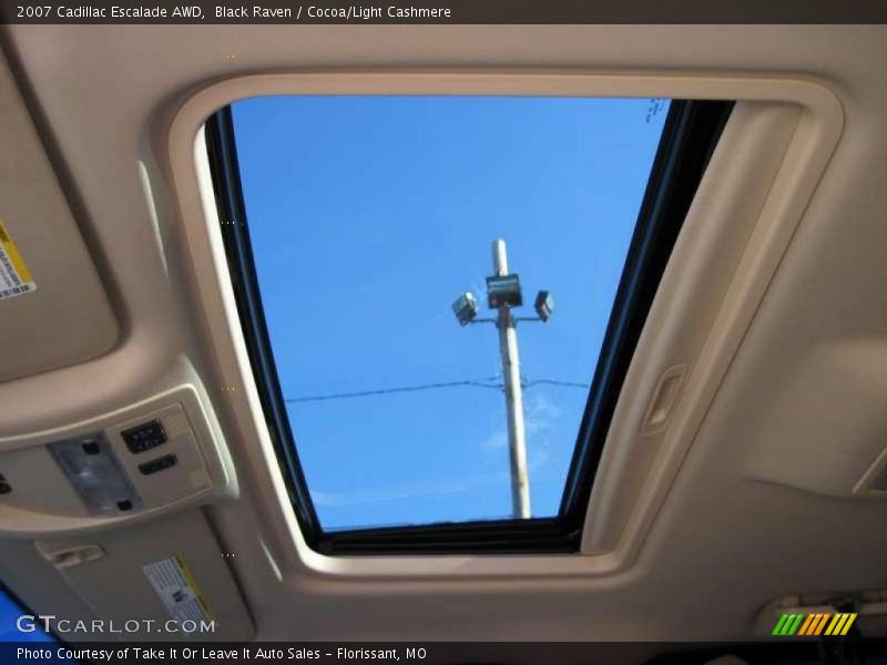 Black Raven / Cocoa/Light Cashmere 2007 Cadillac Escalade AWD