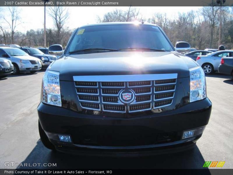 Black Raven / Cocoa/Light Cashmere 2007 Cadillac Escalade AWD