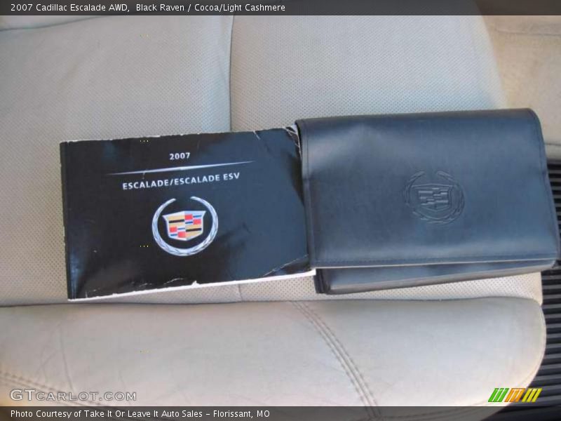 Black Raven / Cocoa/Light Cashmere 2007 Cadillac Escalade AWD