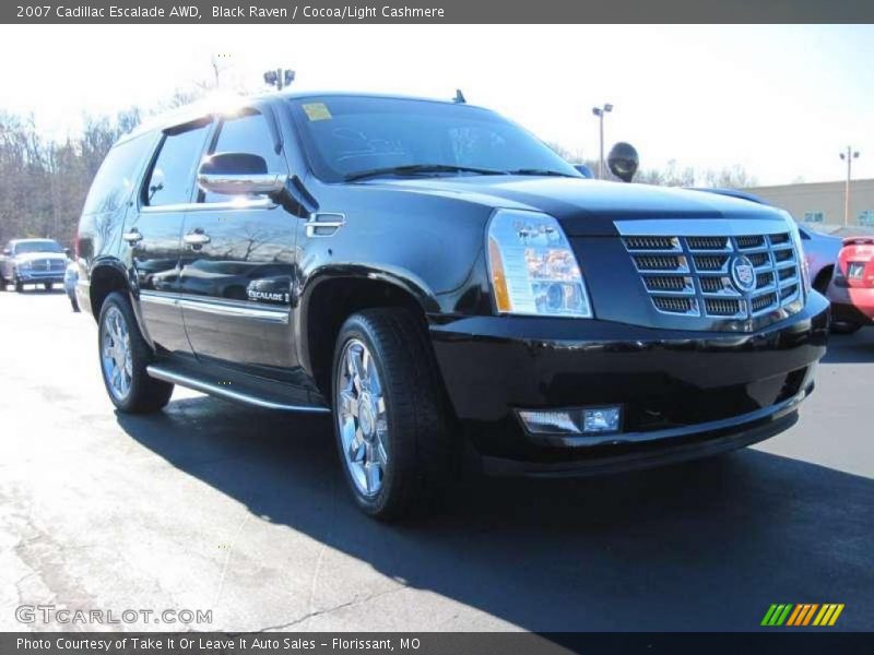 Black Raven / Cocoa/Light Cashmere 2007 Cadillac Escalade AWD
