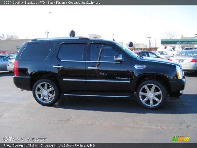 Black Raven / Cocoa/Light Cashmere 2007 Cadillac Escalade AWD