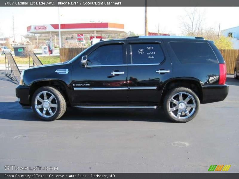 Black Raven / Cocoa/Light Cashmere 2007 Cadillac Escalade AWD